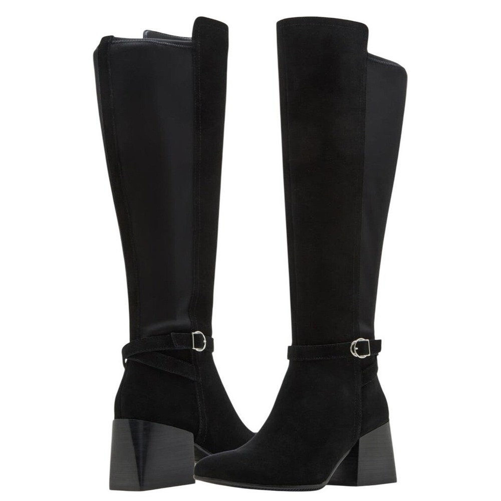 NIB Blondo Twyla Waterproof Knee High Suede Boots Black 8.5 Regular Calf